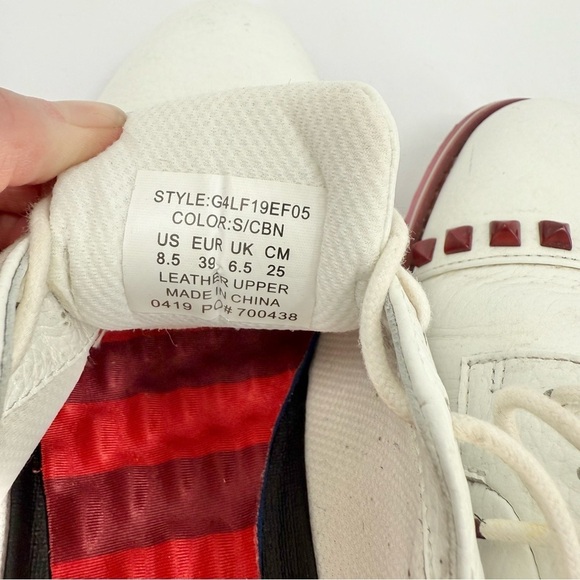 G/FORE Gallivanter Stud Cap Toe Ladies Golf Shoe in Snow / Red Size 8.5 - Picture 7 of 10